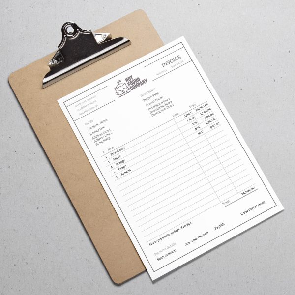 Vintage Invoice Template Page One